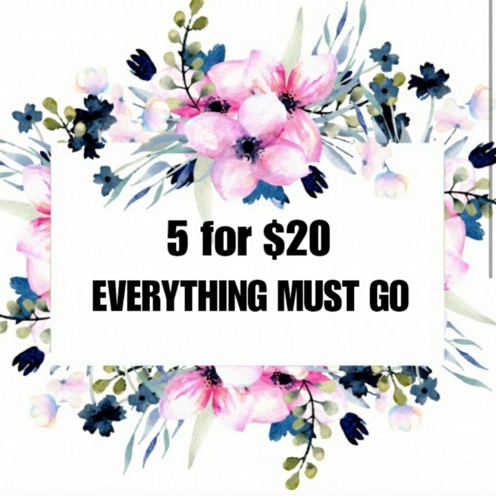 Big sale until August 24 everything must go!!